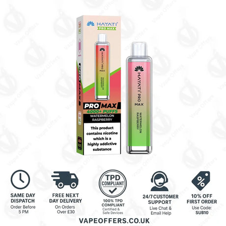 Hayati Pro Max 4000 Vape Kit Watermelon Raspberry