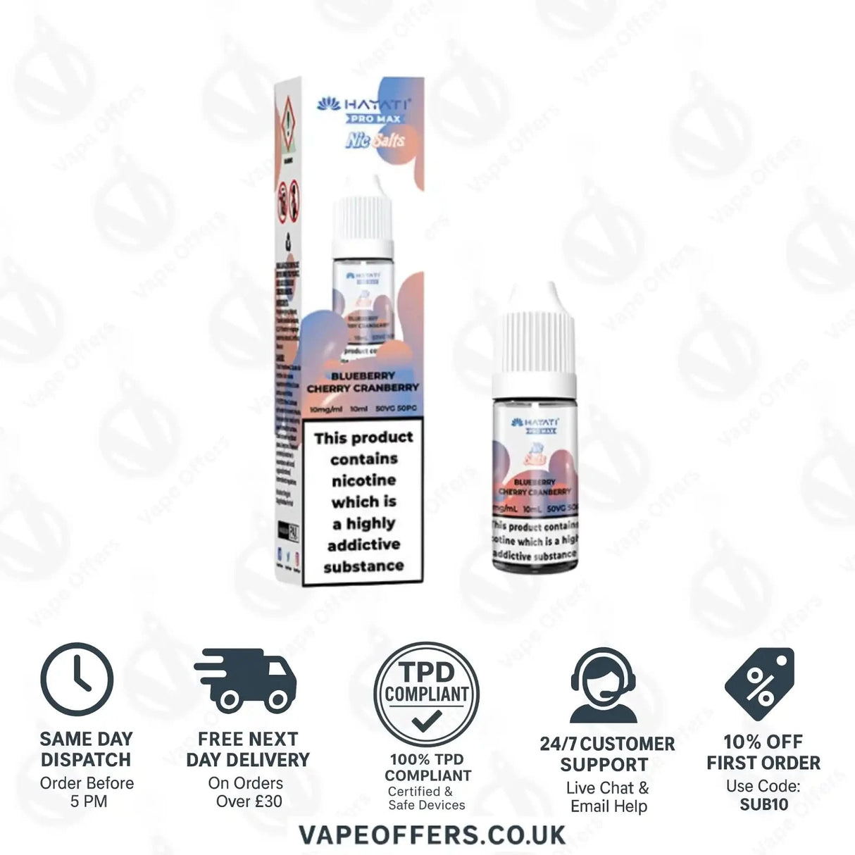 Hayati Pro Max Nic Salts Blueberry Cherry Cranberry