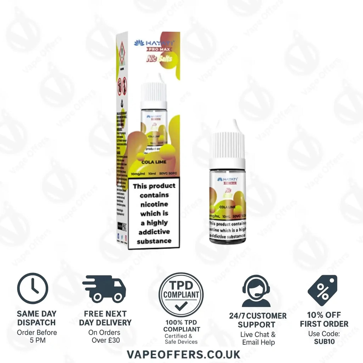 Hayati Pro Max Nic Salts Cola Lime