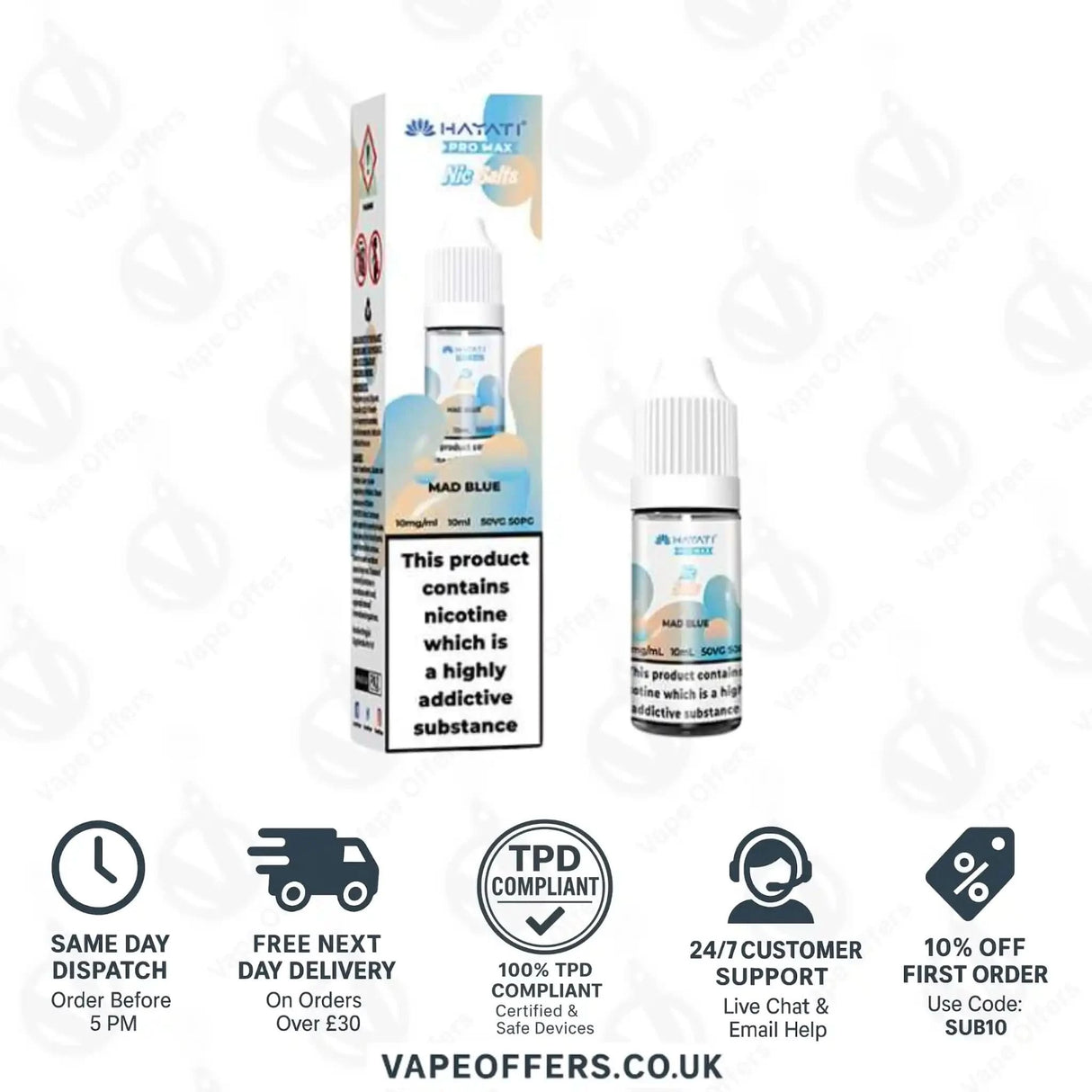 Hayati Pro Max Nic Salts Mad Blue