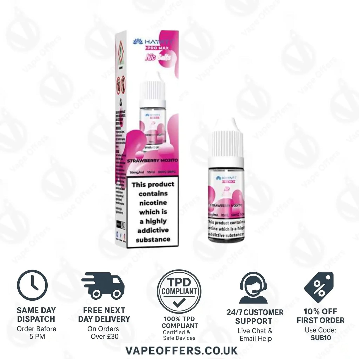 Hayati Pro Max Nic Salts Strawberry Mojito