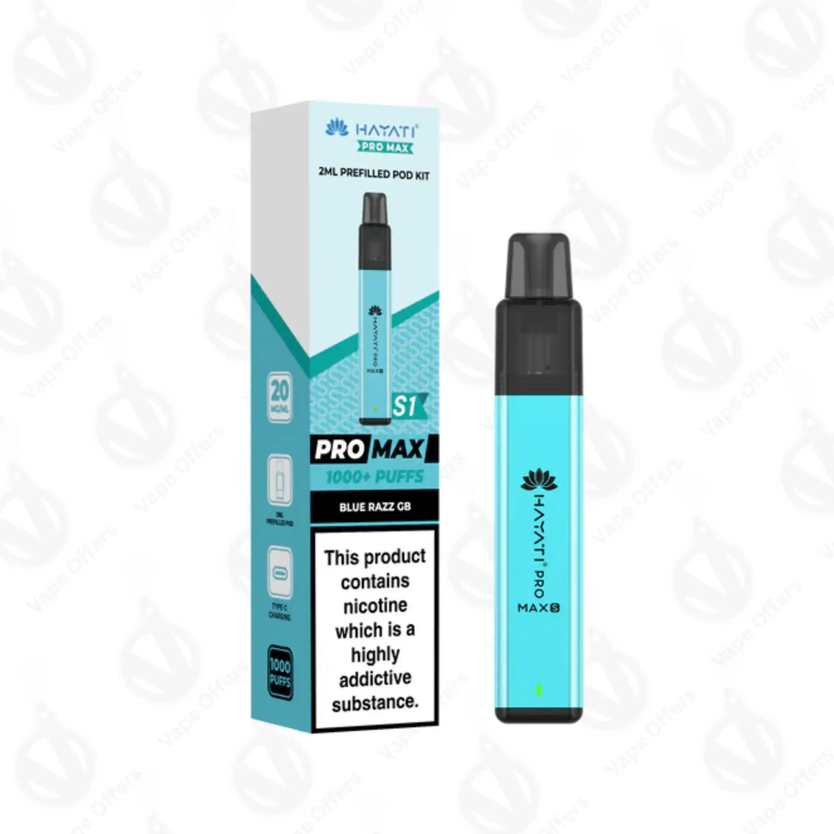 Hayati Pro Max S1 Blue Razz GB Prefilled Pod Kit