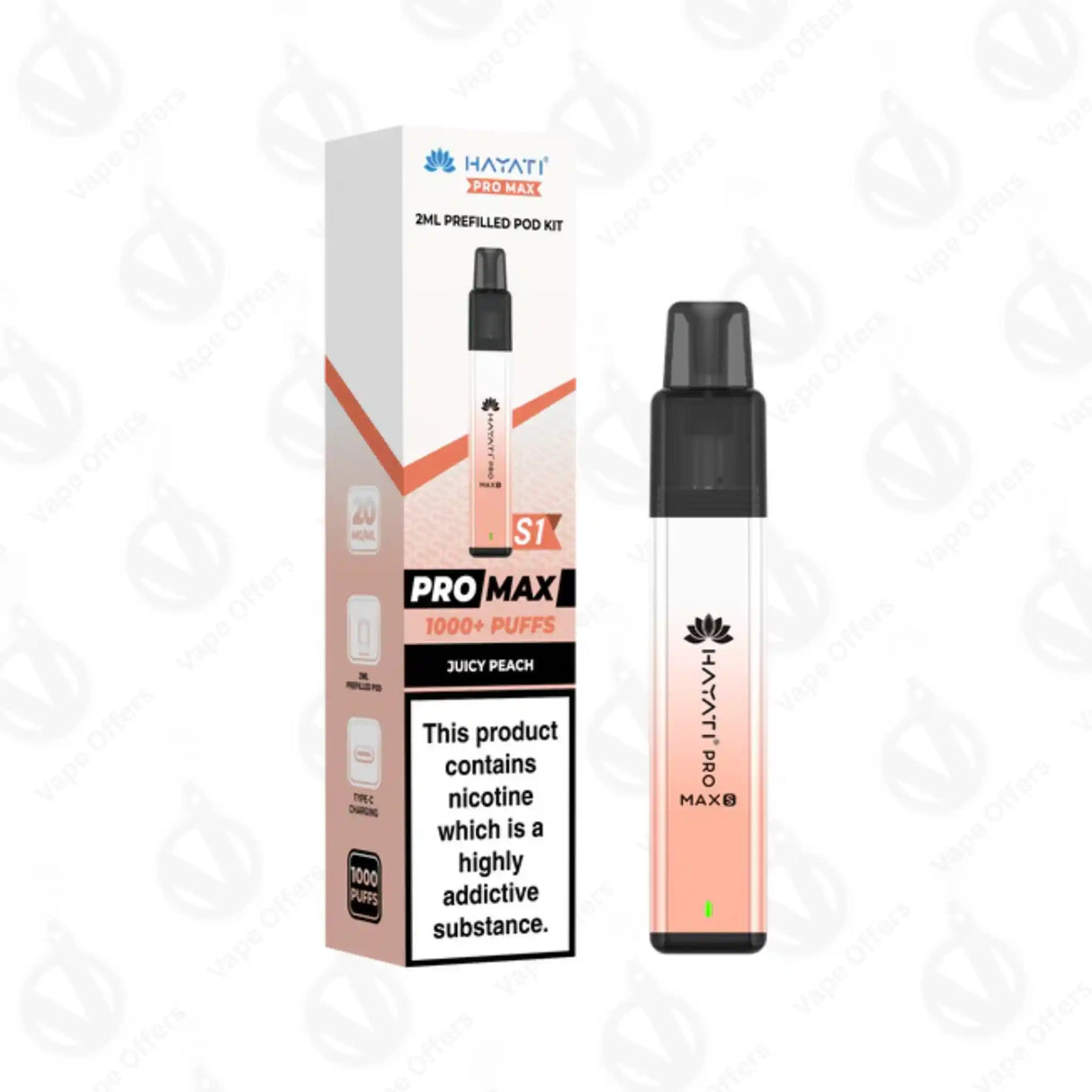 Hayati Pro Max S1 Juicy Peach Prefilled Pod Kit