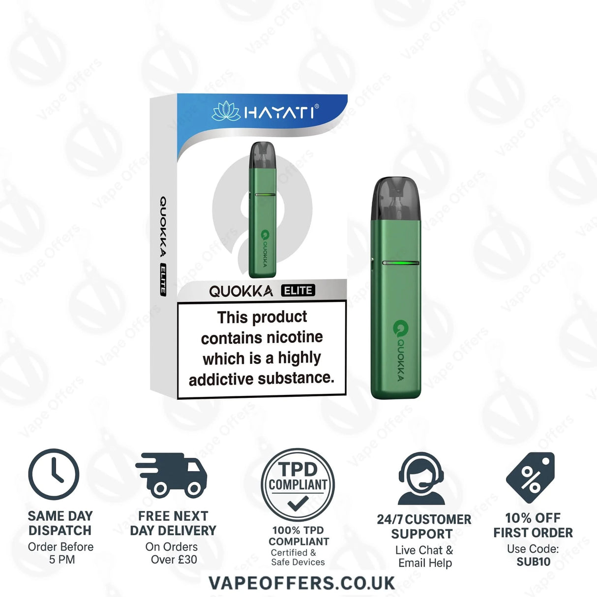 Hayati Quokka Elite Vape Pod Kit Mint Green