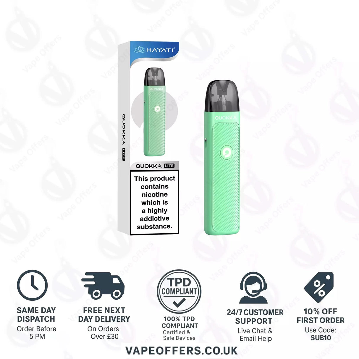 Hayati Quokka Lite Vape Pod Kit Mint Green