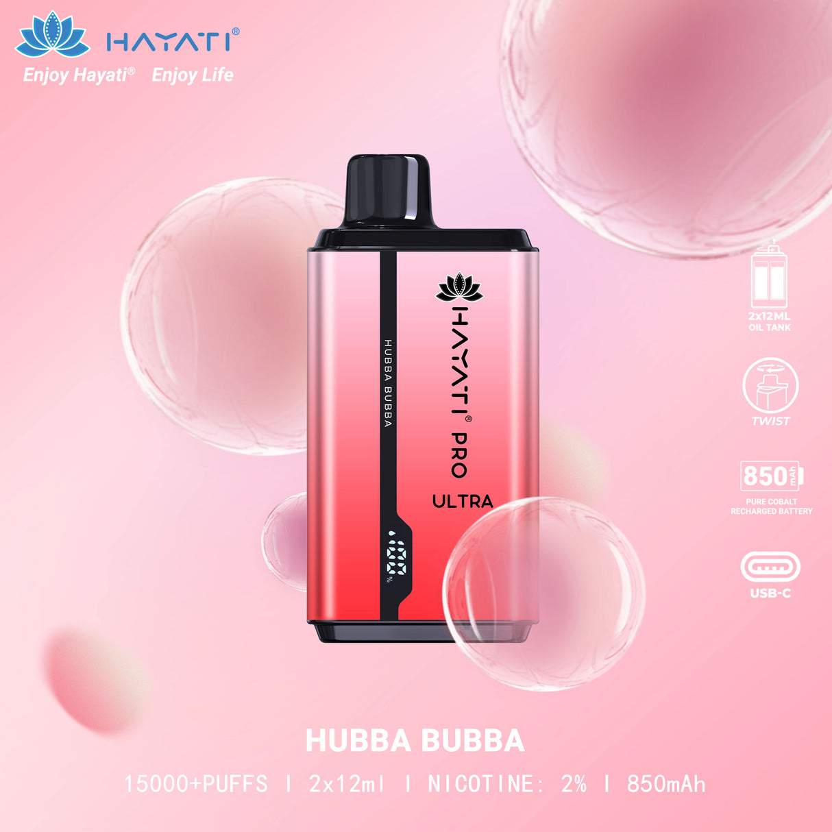 Hubba Bubba - Hayati Pro Ultra 15000 Puffs Vape