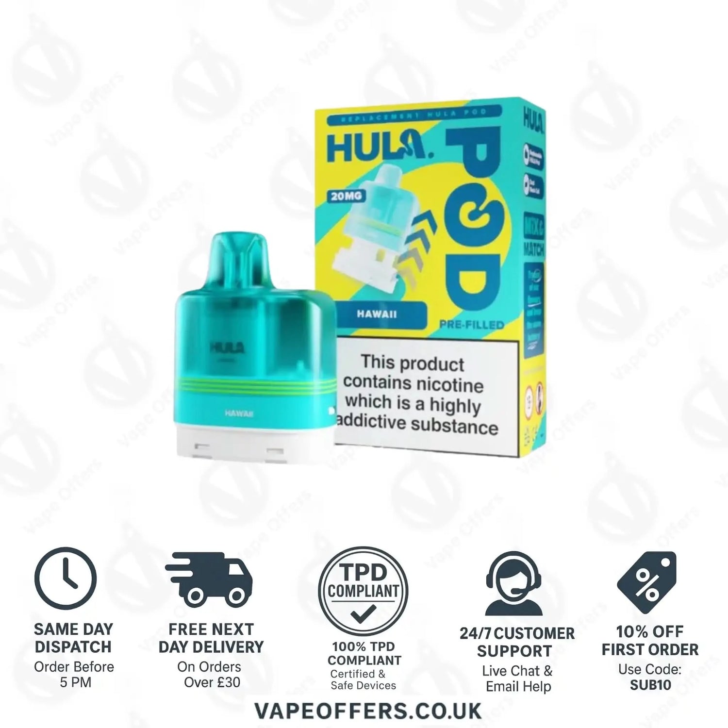 Hula 7000 Big Puff Prefilled Pod Hawaii