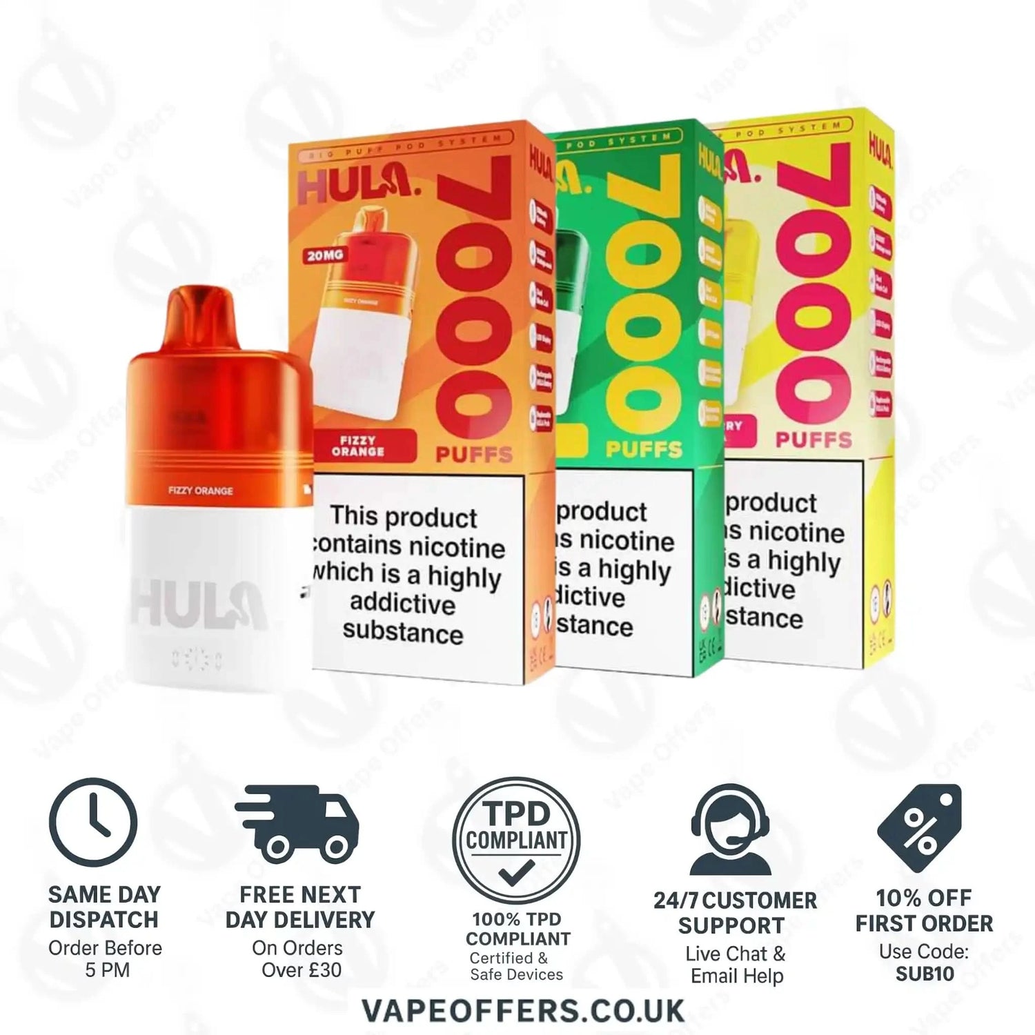 Hula 7000 Big Puff Prefilled Pod Kit