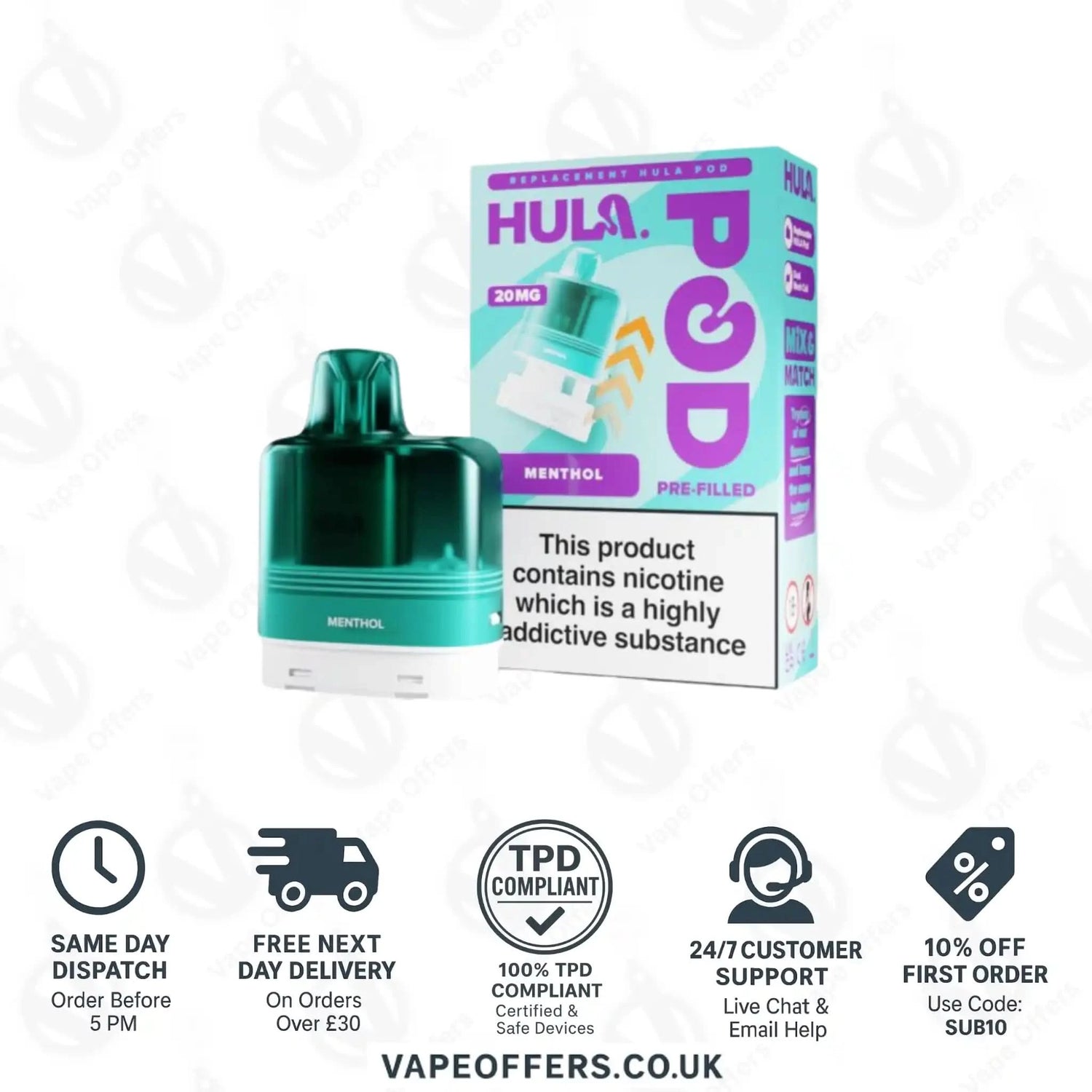 Hula 7000 Big Puff Prefilled Pod Menthol