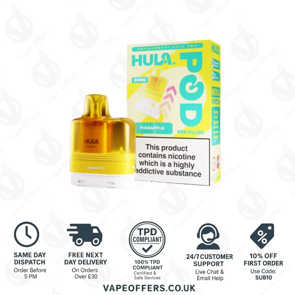 Hula 7000 Big Puff Prefilled Pod Pineapple