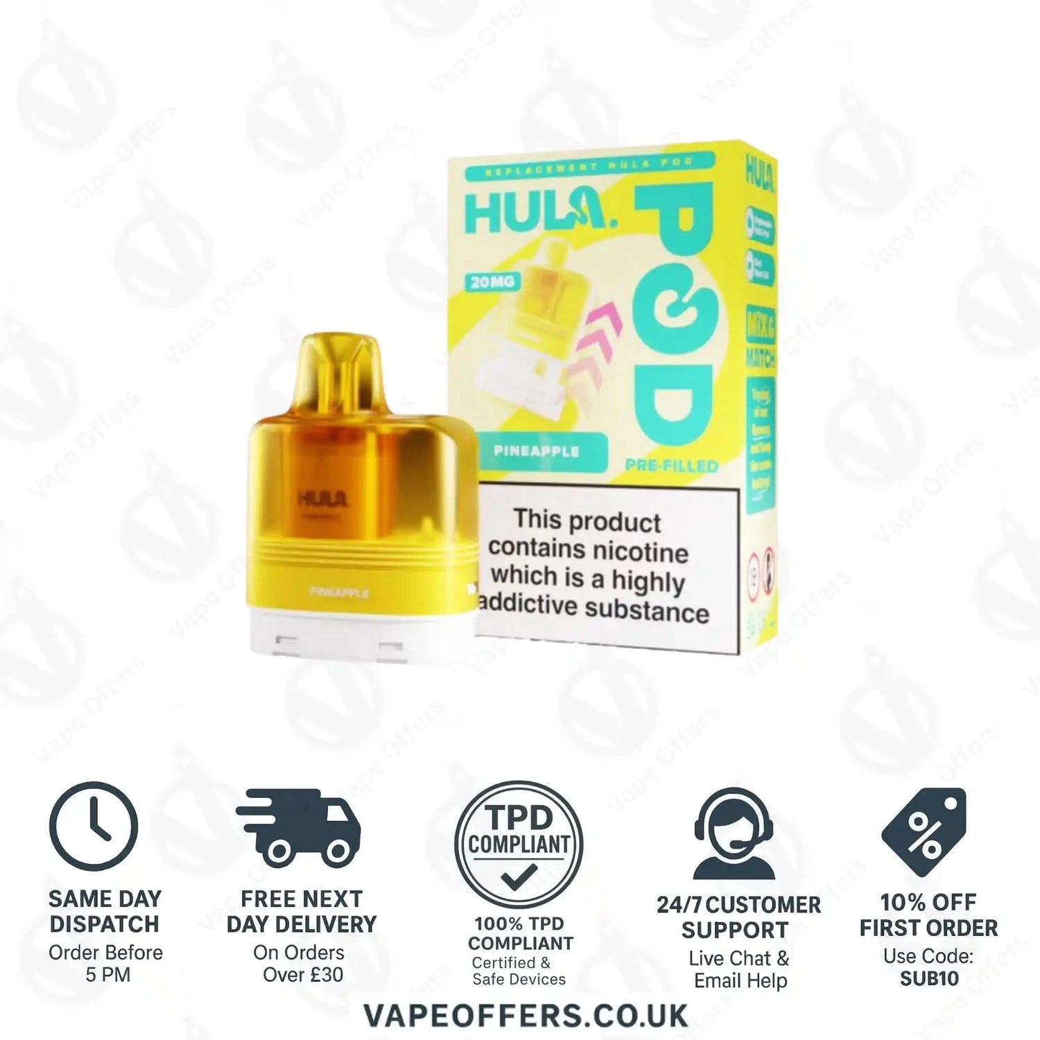 Hula 7000 Big Puff Prefilled Pod Pineapple