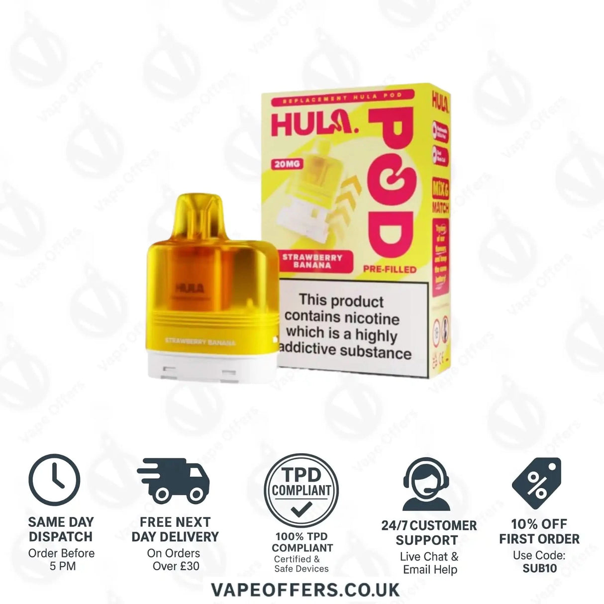 Hula 7000 Big Puff Prefilled Pod Strawberry Banana