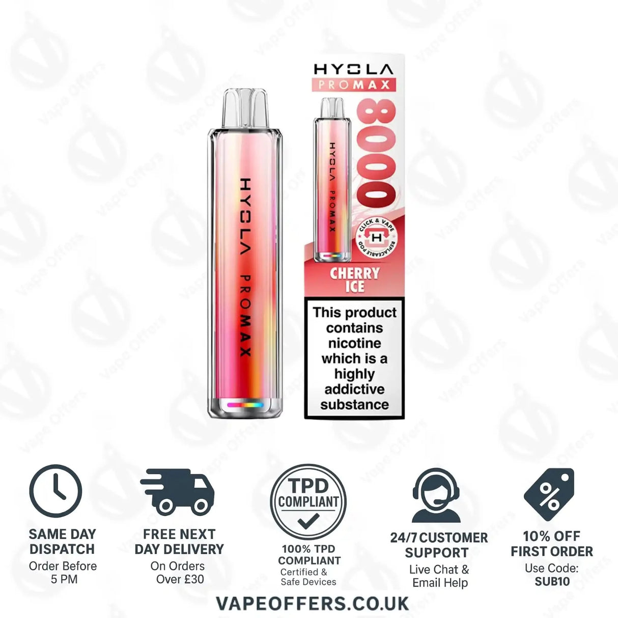 Hyola Pro Max 8K Prefilled Vape Pod Kit Cherry Ice