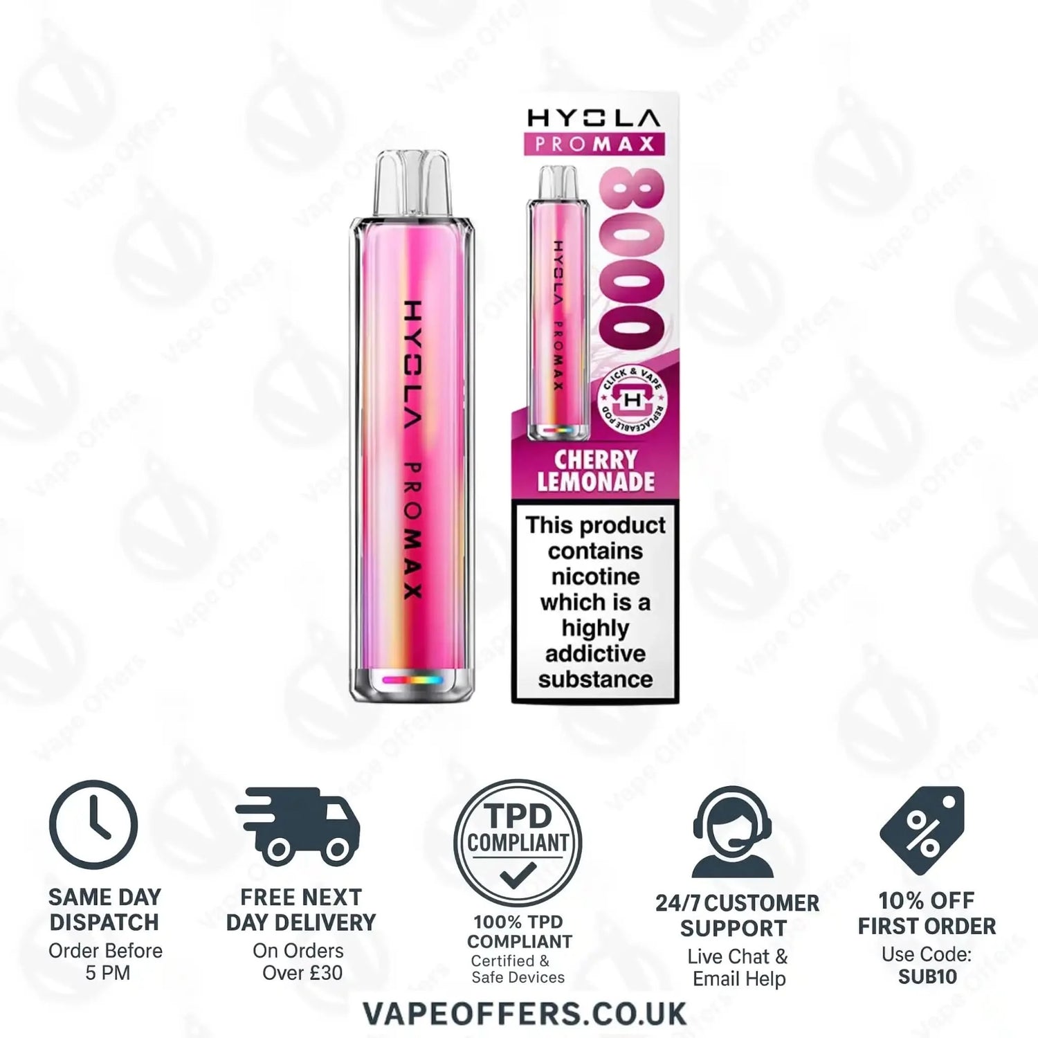 Hyola Pro Max 8K Prefilled Vape Pod Kit Cherry Lemonade