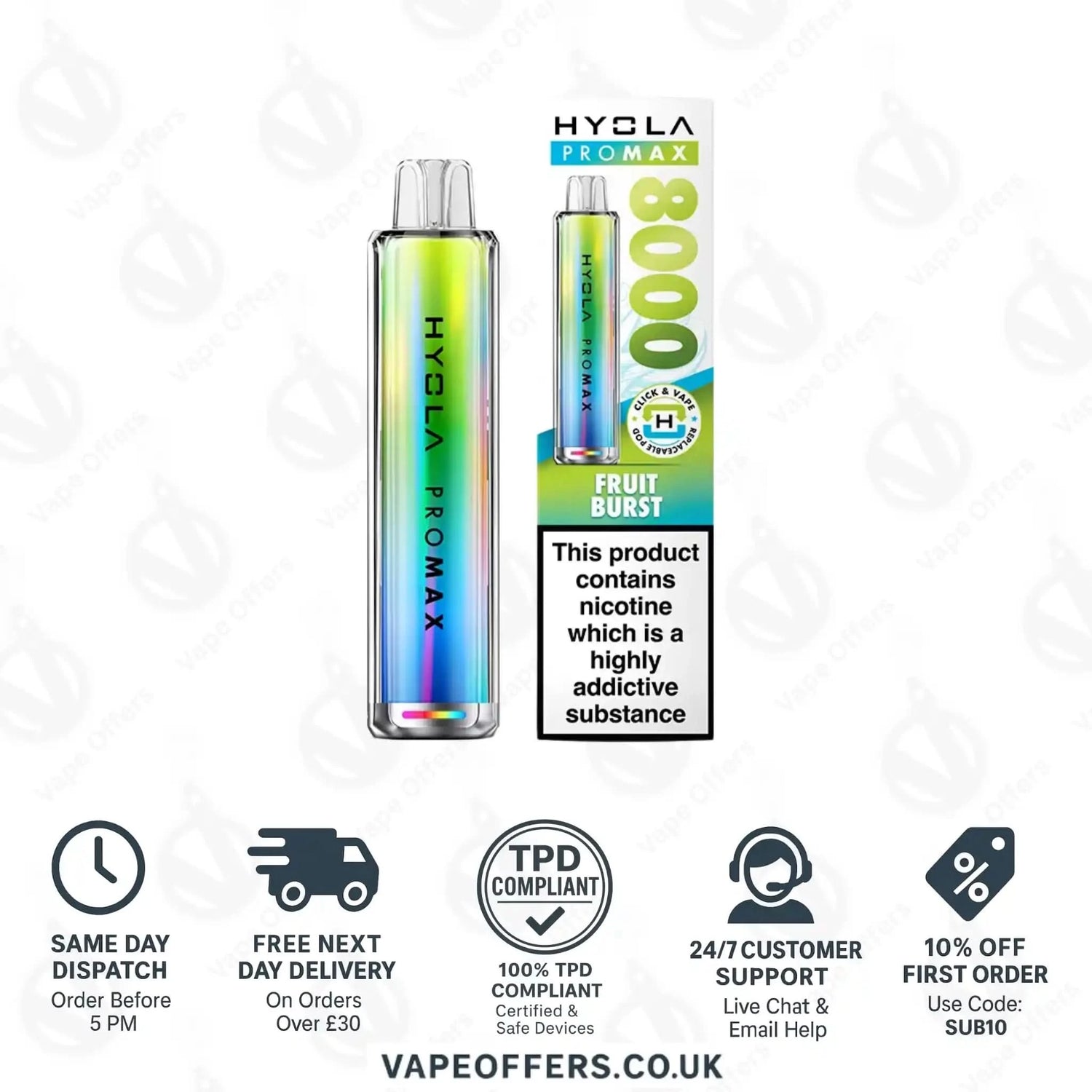 Hyola Pro Max 8K Prefilled Vape Pod Kit Fruit Burst