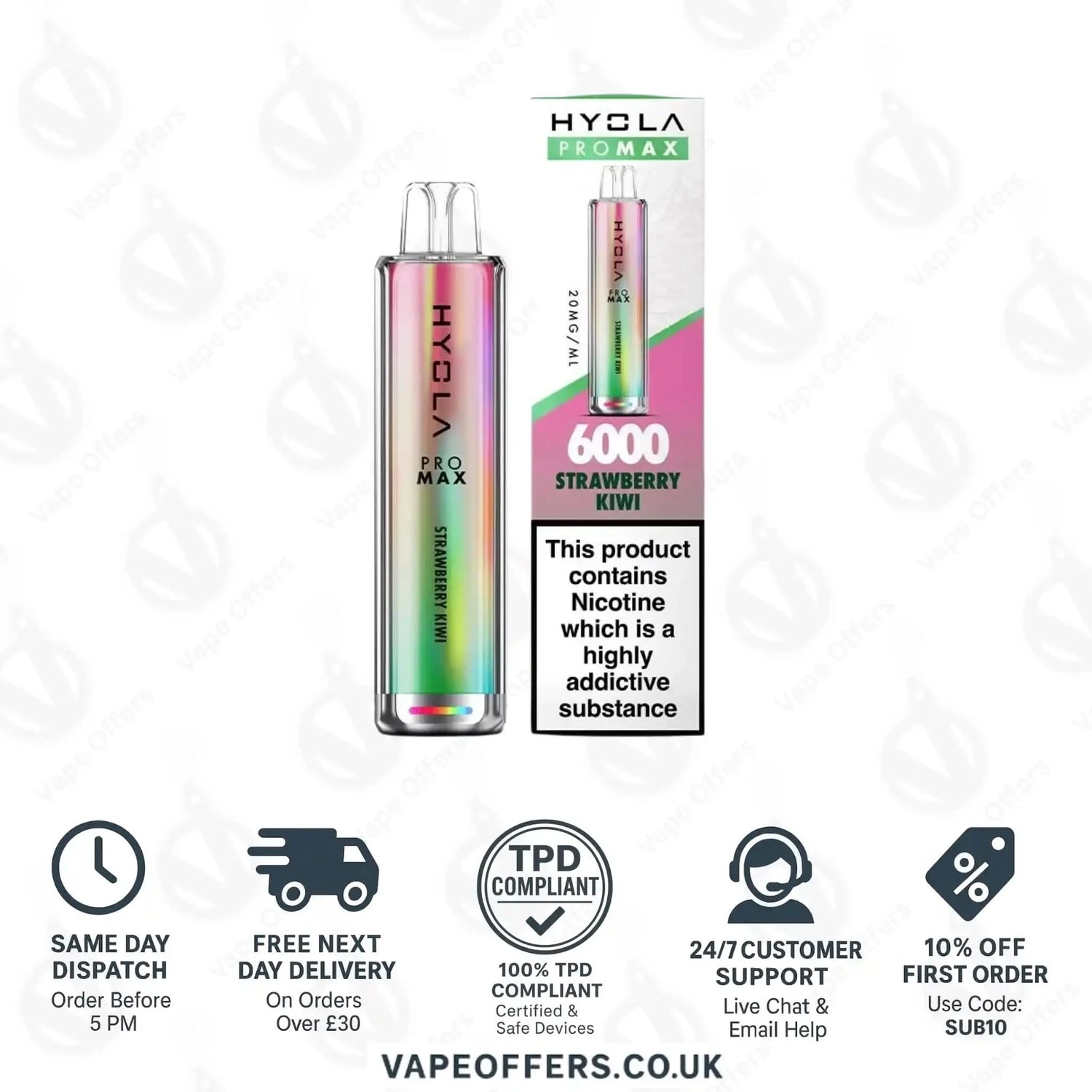 Hyola Pro Max 8K Prefilled Vape Pod Kit Strawberry Kiwi