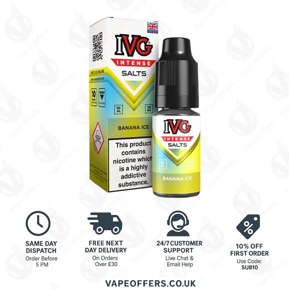 IVG Intense Salts Banana Ice Nic Salt