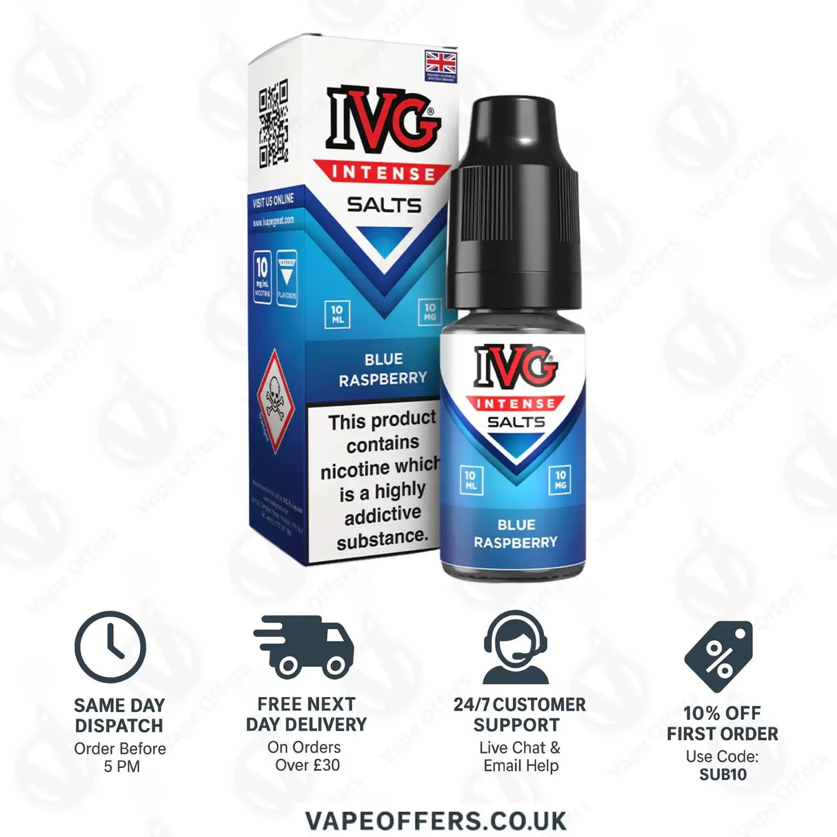 IVG Intense Nic Salts Blue Raspberry