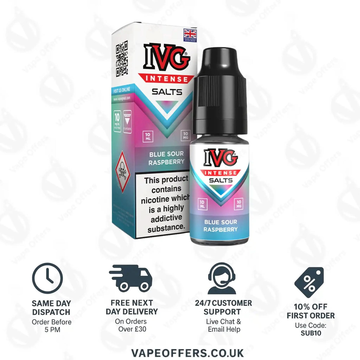 IVG Intense Salts Blue Sour Raspberry Nic Salt