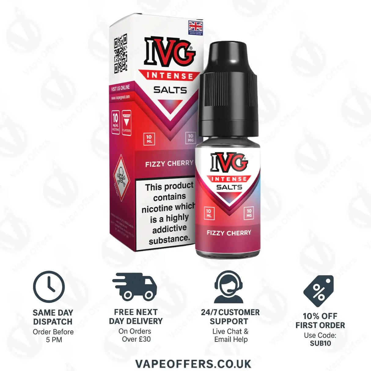 IVG Intense Salts Fizzy Cherry Nic Salts