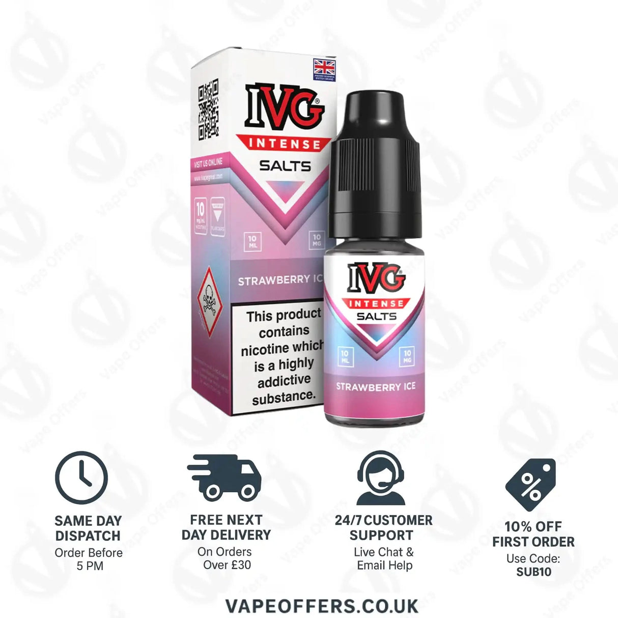 IVG Intense Salts Strawberry Ice Nic Salt