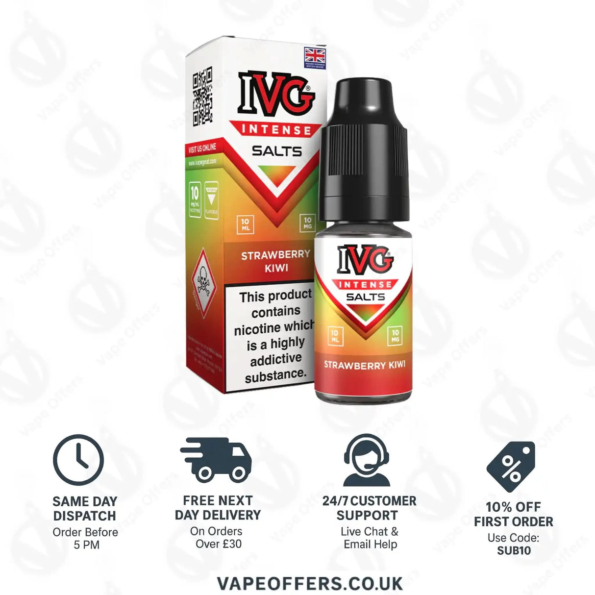 IVG Intense Salts Strawberry Kiwi Nic Salt
