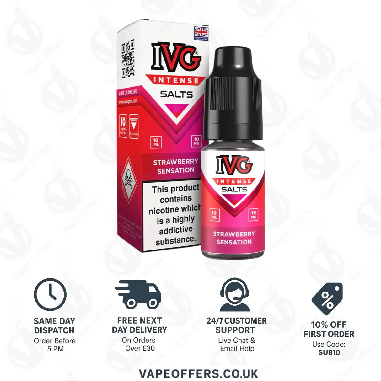 IVG Intense Salts Strawberry Sensation Nic Salt