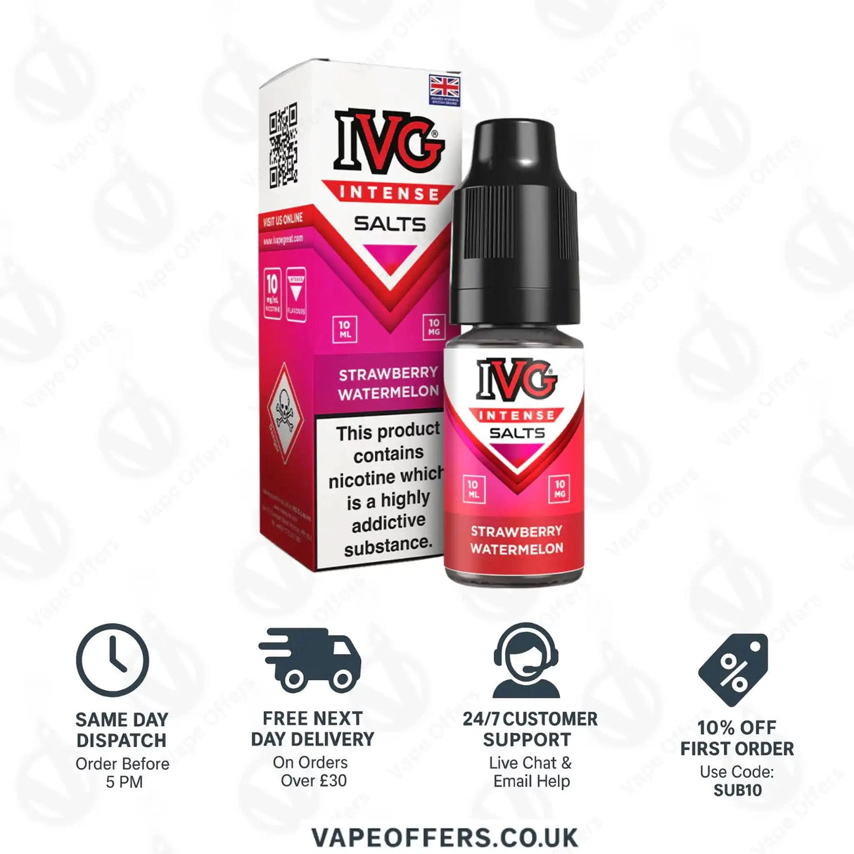 IVG Intense Salts Strawberry Watermelon Nic Salt