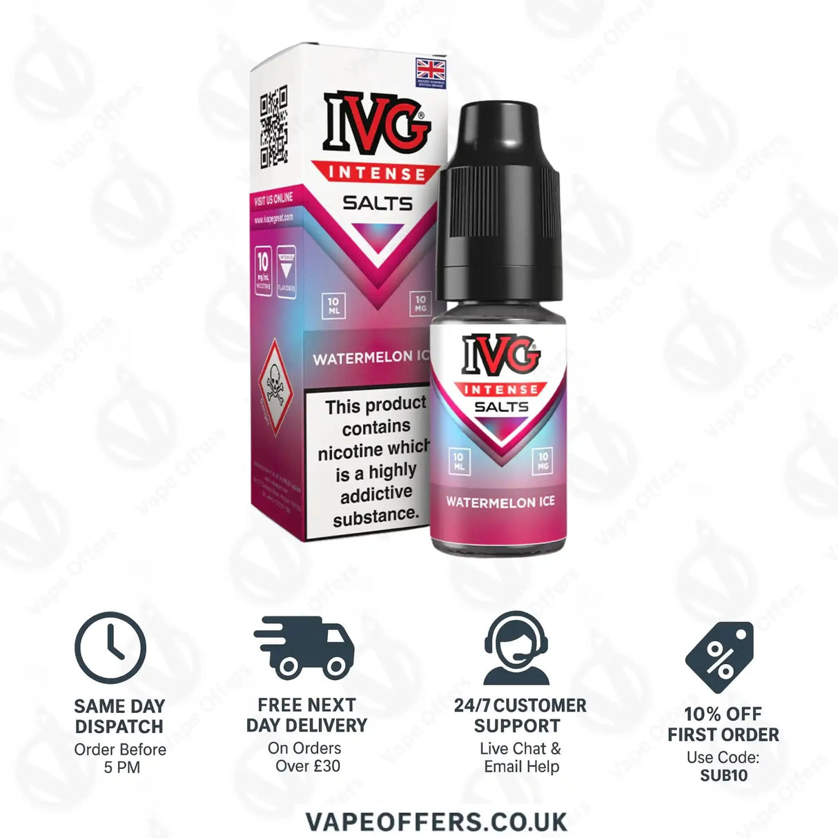 IVG Intense Salts Watermelon Ice Nic Salt