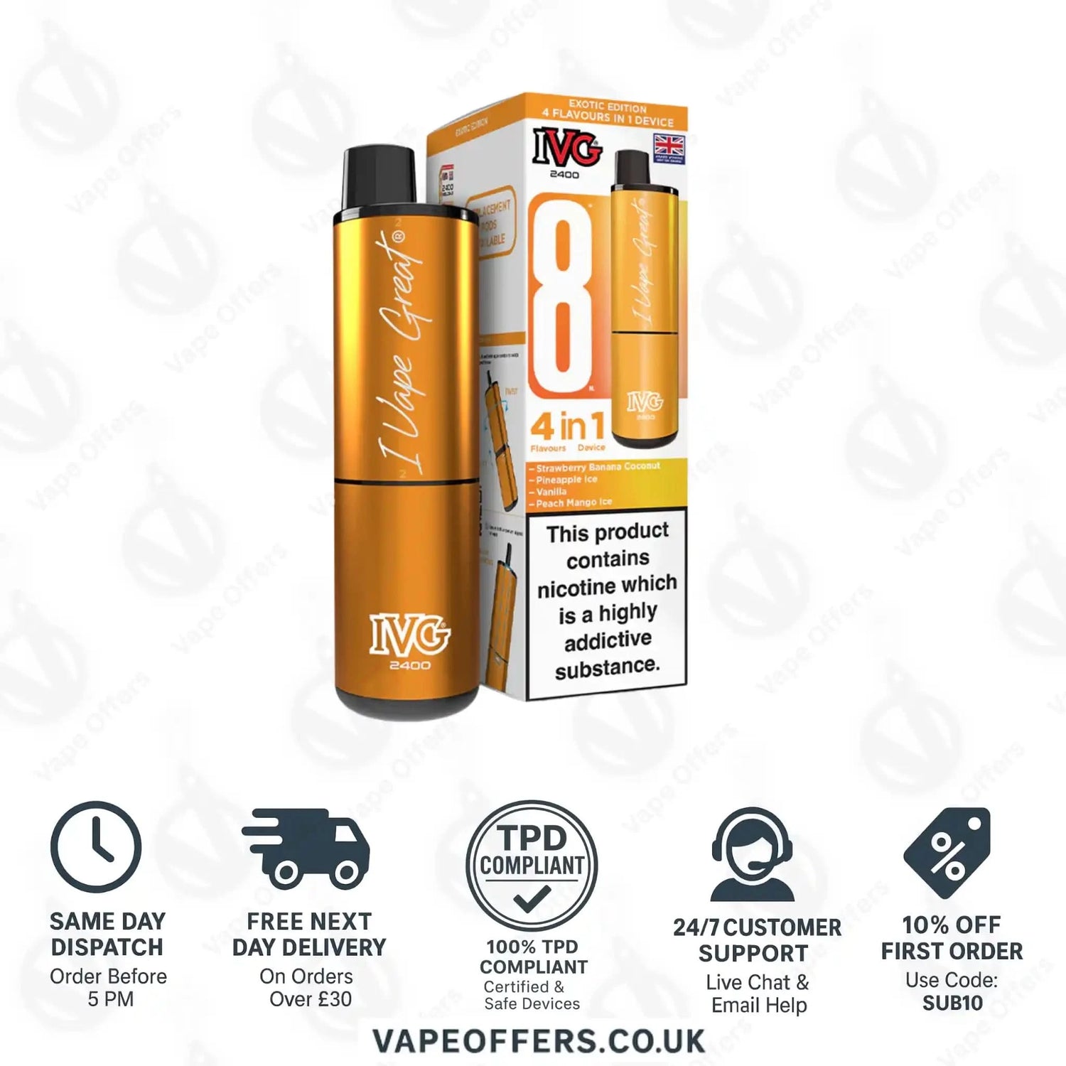 IVG 2400 4 in 1 Prefilled Pod Kit Exotic Edition