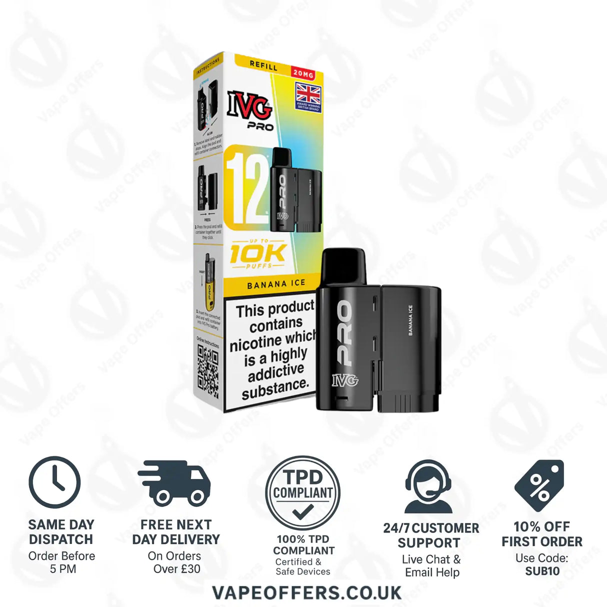 IVG Pro 12 Prefilled Pod Banana Ice