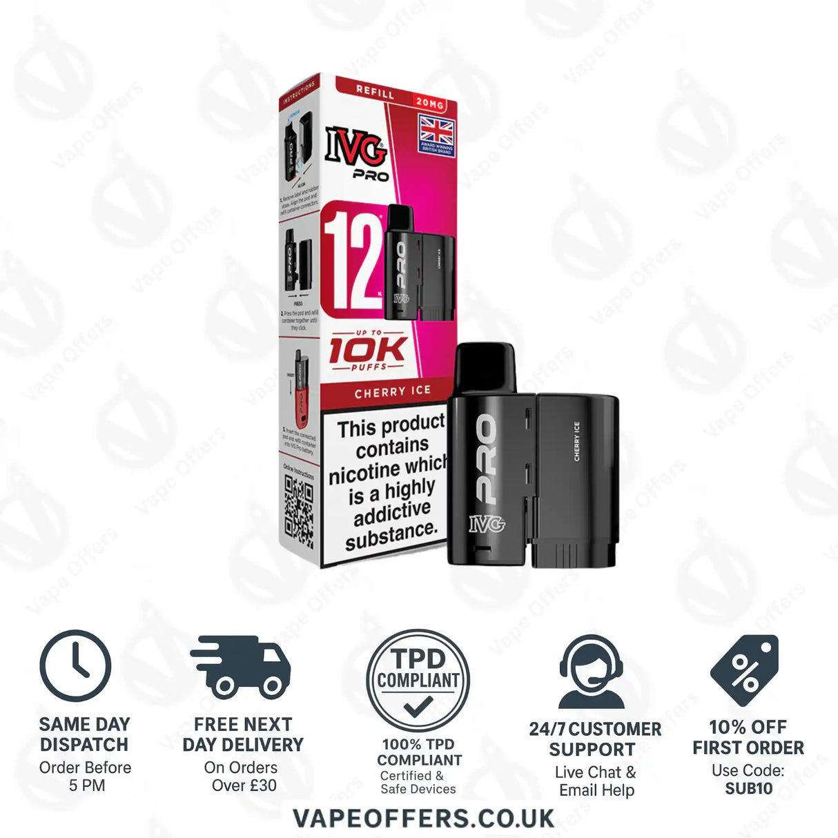 IVG Pro 12 Prefilled Pod Cherry Ice