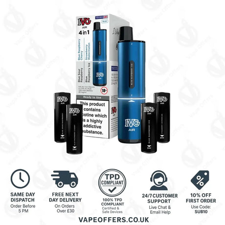 IVG Rechargeable Air 4 in 1 Blue Starter Kit