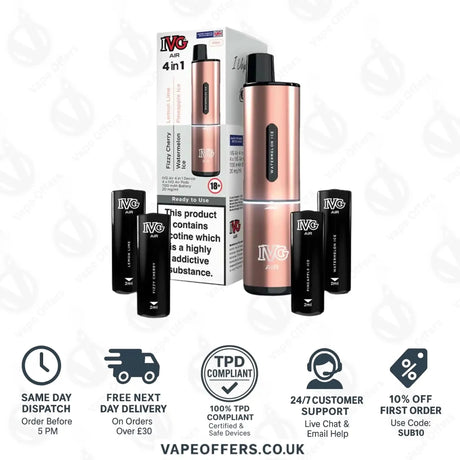 IVG Rechargeable Air 4 in 1 Pink Starter Kit