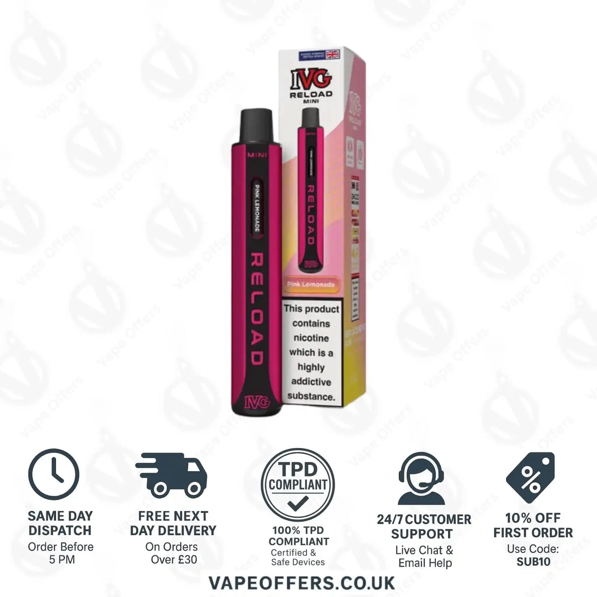 IVG Reload Mini Prefilled Pod Kit Pink Lemonade