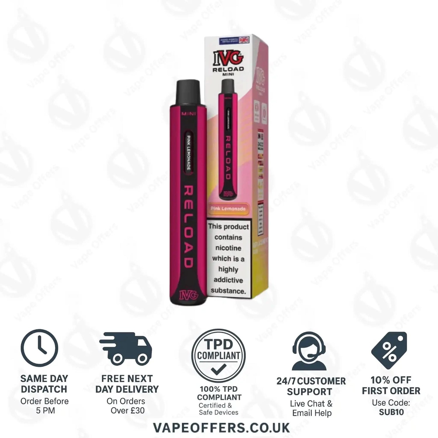 IVG Reload Mini Prefilled Pod Kit Pink Lemonade