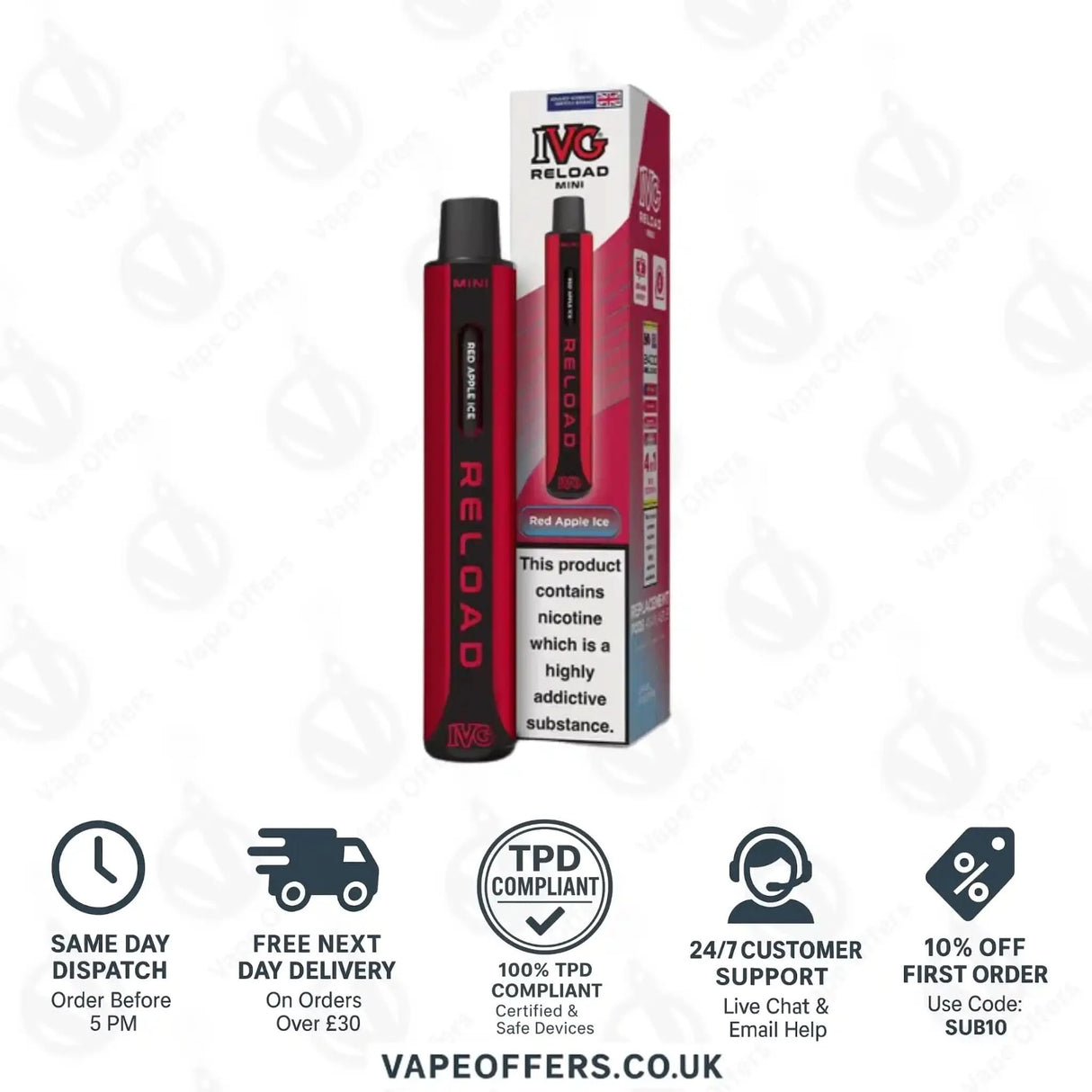 IVG Reload Mini Prefilled Pod Kit Red Apple Ice