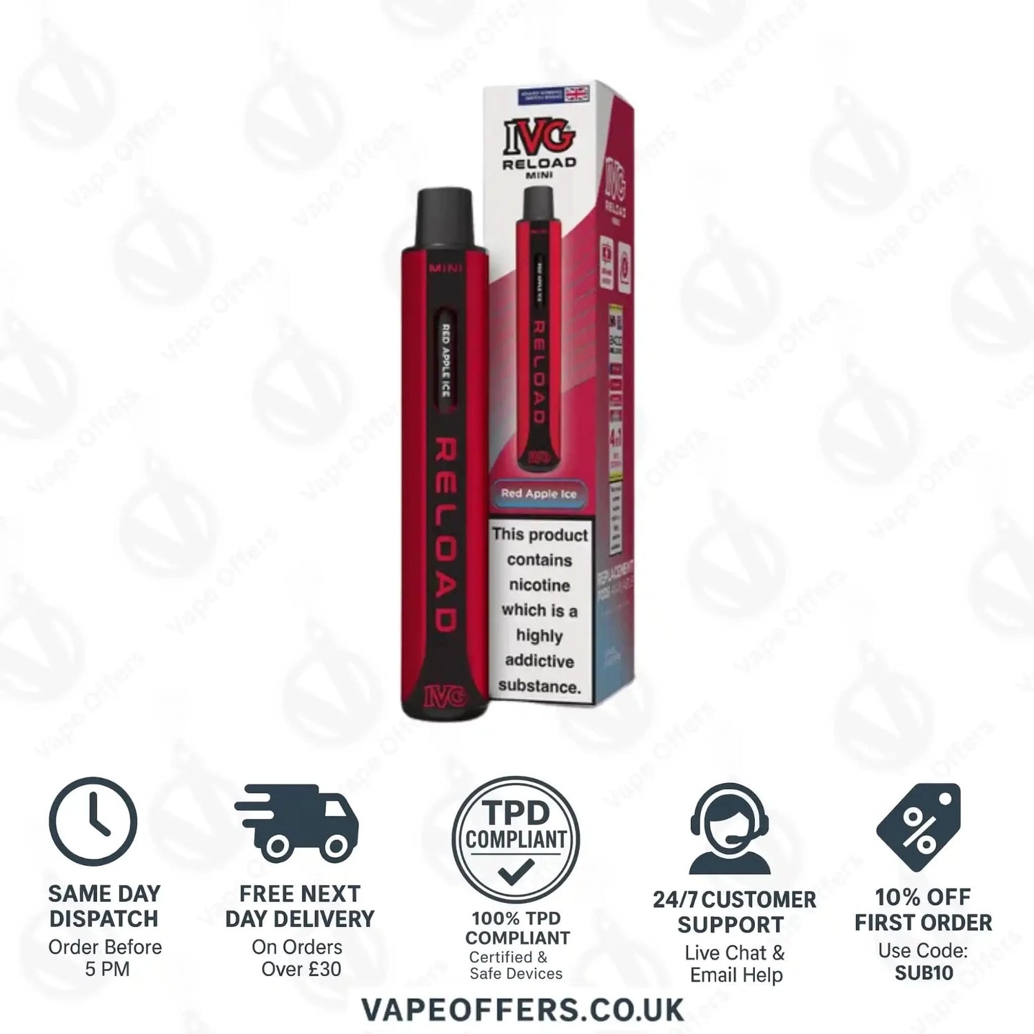 IVG Reload Mini Prefilled Pod Kit Red Apple Ice
