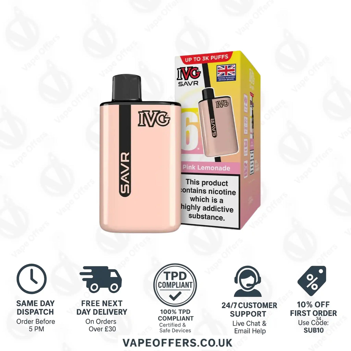 IVG SAVR 3K Prefilled Pod Kit Pink Lemonade