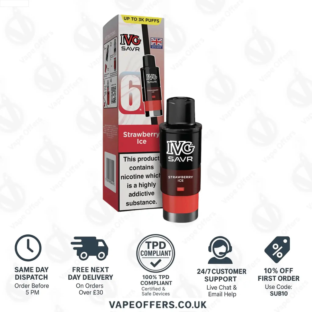 IVG Savr 3000 Prefilled Pods Berry Ice