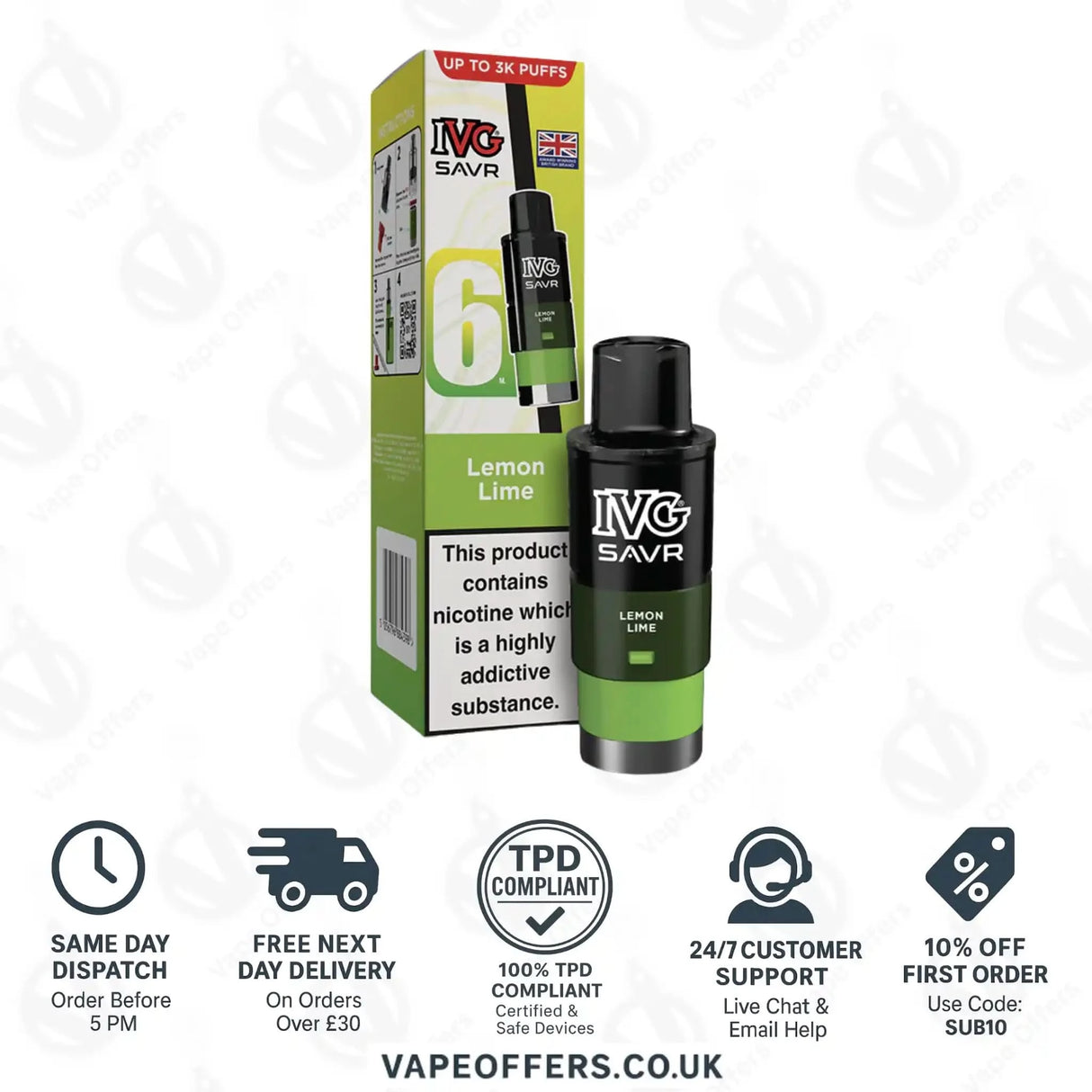 IVG Savr 3000 Prefilled Pods Double Apple