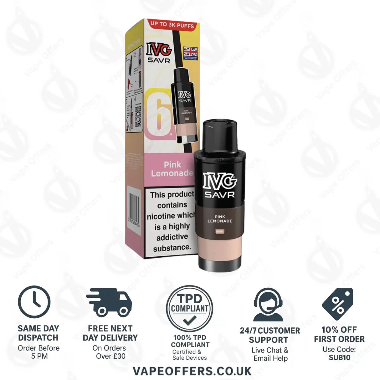 IVG Savr 3000 Prefilled Pods Lemon Lime