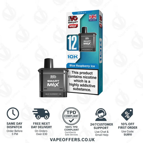 IVG Smart Max Prefilled Pods Blue Raspberry Ice