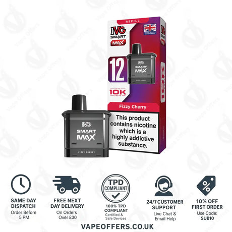 IVG Smart Max Prefilled Pods Fizzy Cherry