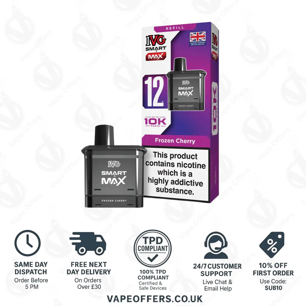 IVG Smart Max Prefilled Pods Frozen Cherry