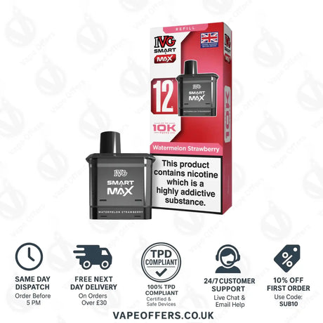 IVG Smart Max Prefilled Pods Watermelon Strawberry