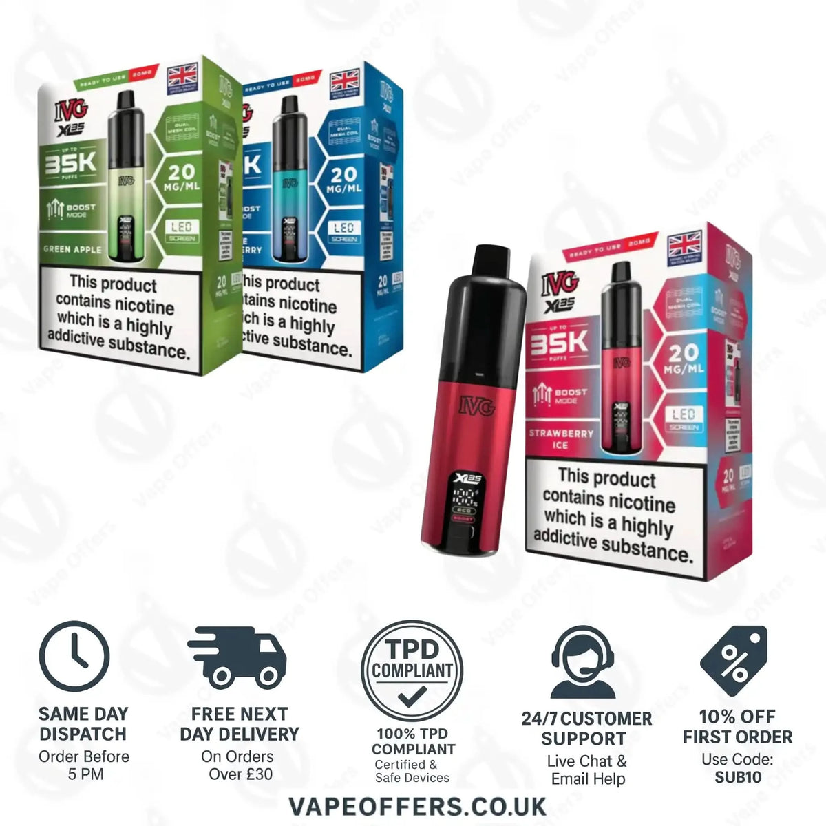 IVG XL 35K Prefilled Pod Kit – 35,000 Puffs