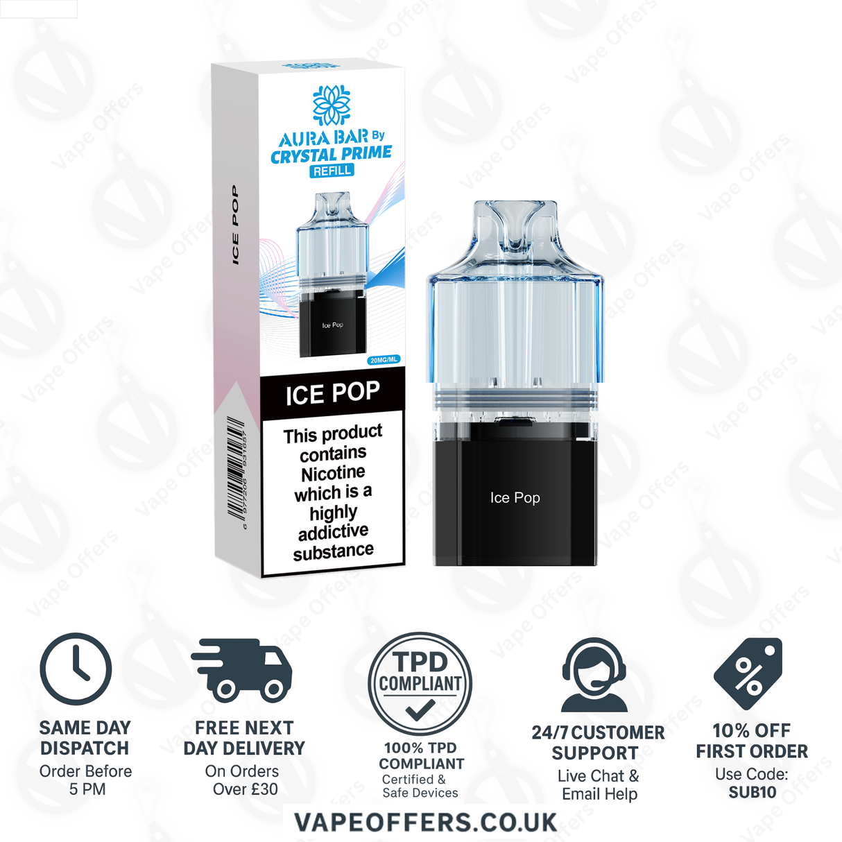 Ice Pop Crystal Prime Aura Bar 10k Pod