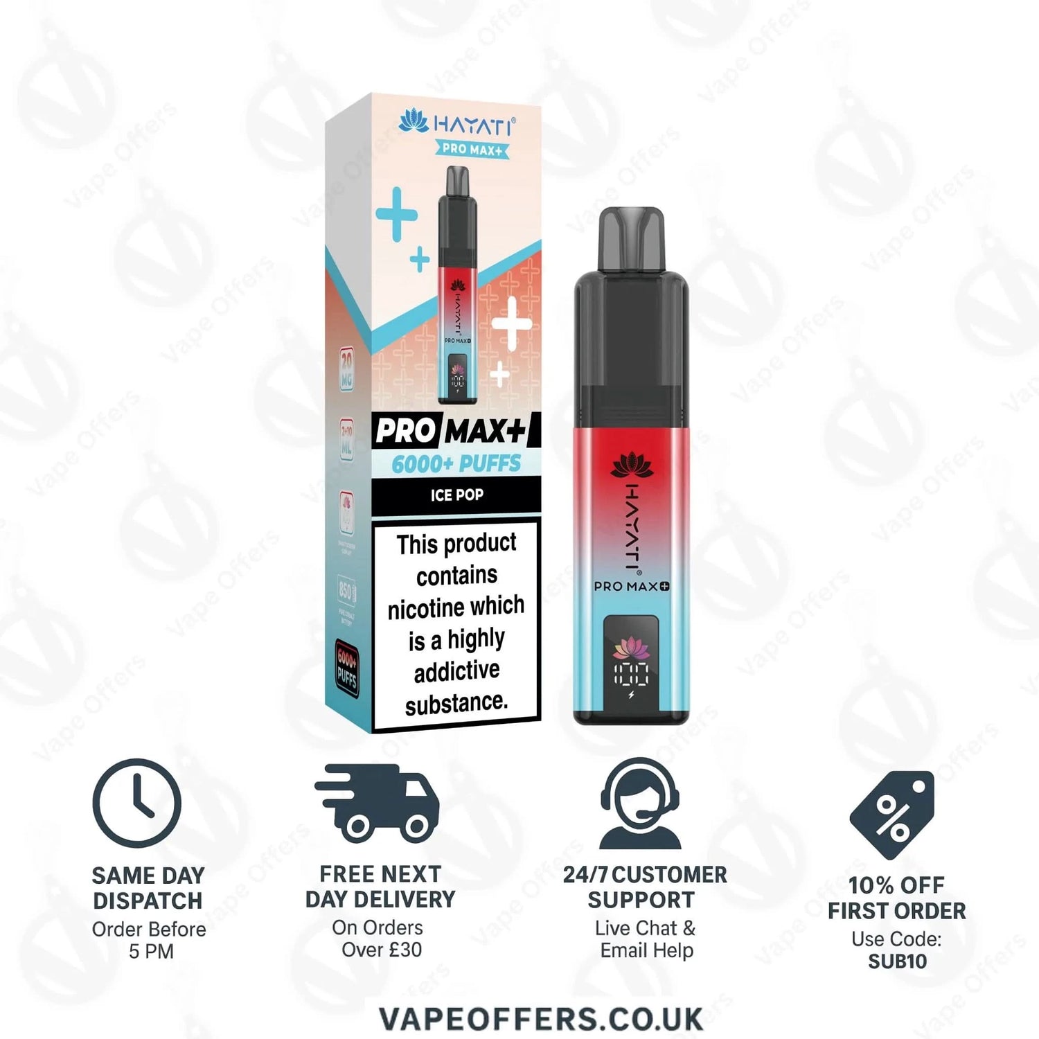 Hayati Pro Max Plus 6000 Pod Kit Ice Pop