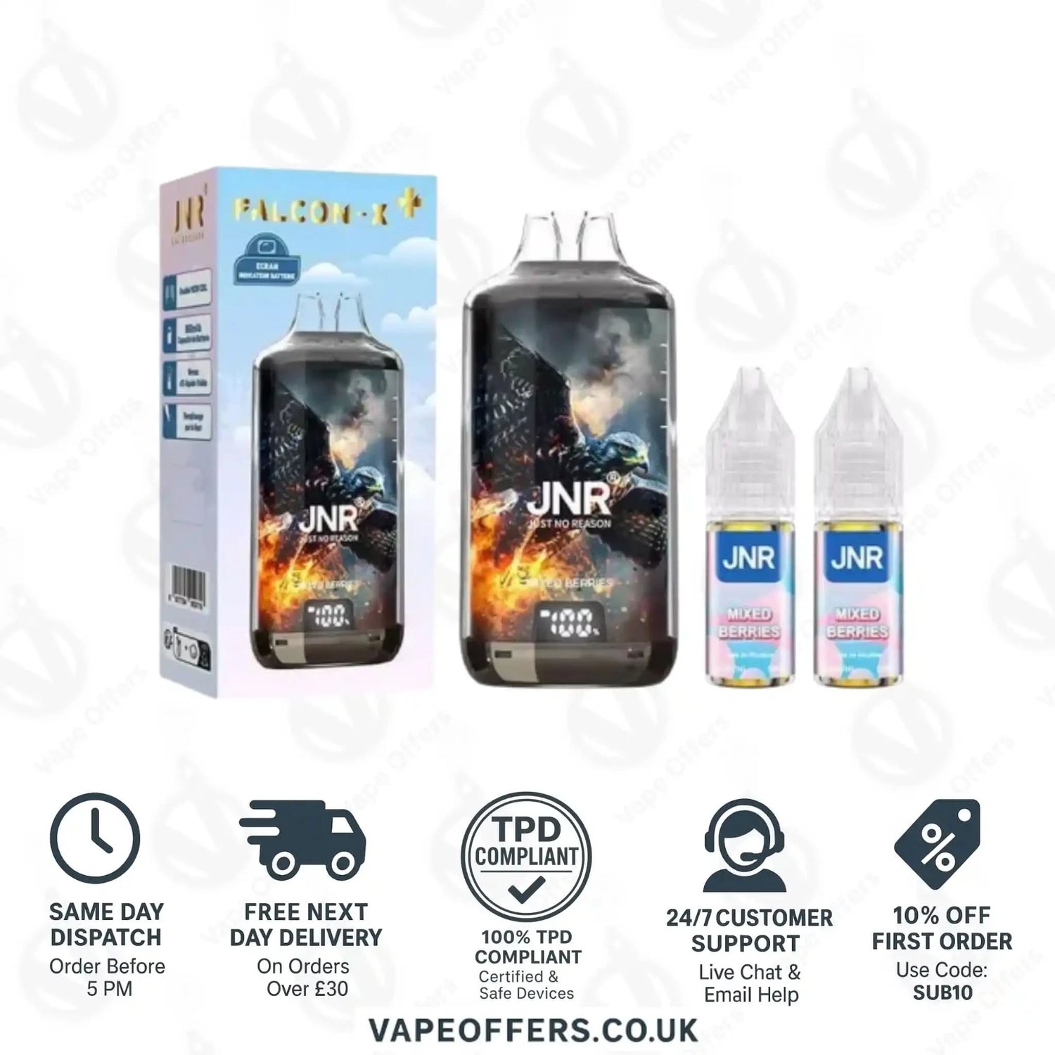 JNR Falcon X Plus 28K Prefilled Vape Kit Mixed Berries